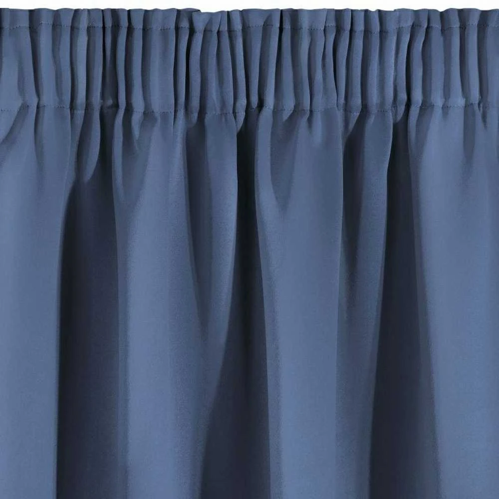 Eurofirany LOGAN blackout tipo temdanti naktinė užuolaida, 135 X 270 cm, juosta / tunelis / kabliukai, spalva: tamsiai mėlyna