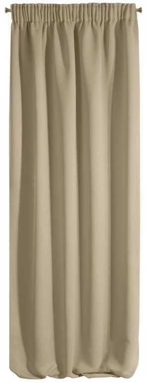 Eurofirany LOGAN blackout tipo temdanti naktinė užuolaida, 135 X 270 cm, juosta / tunelis / kabliukai, spalva: smėlio