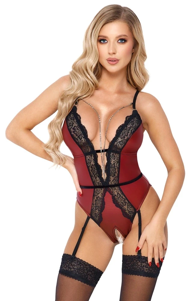 Abierta Fina Body red/juodas S