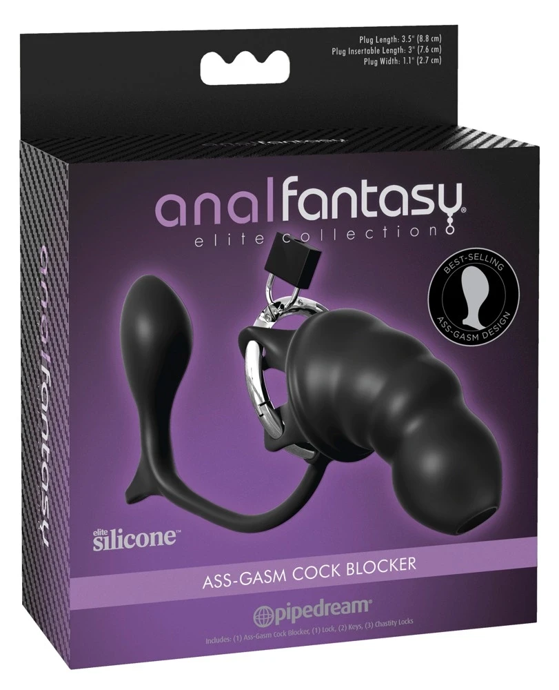 Analinis kamštis su spyna Pipedream Ass-gasm