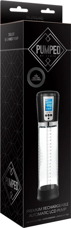 Pumped by Shots Aukščiausios kokybės įkraunamas automatinis LCD siurblys