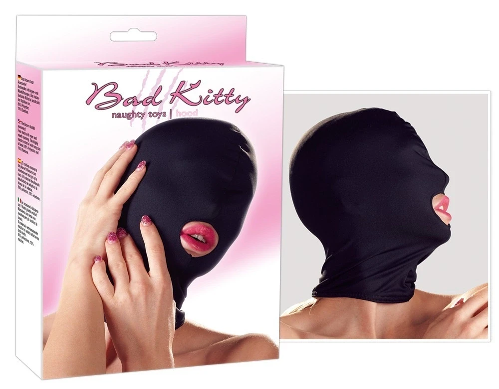 Bad Kitty Head mask mouth juodas BK