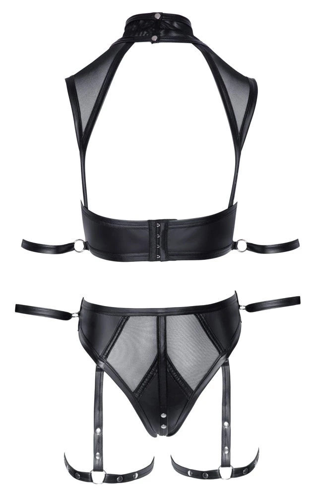 Cottelli Bondage Top and Briefs juodas XL