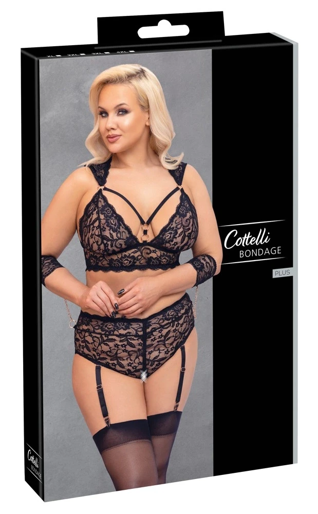 Cottelli Bondage Liemenėlės rinkinys Bondage 4XL