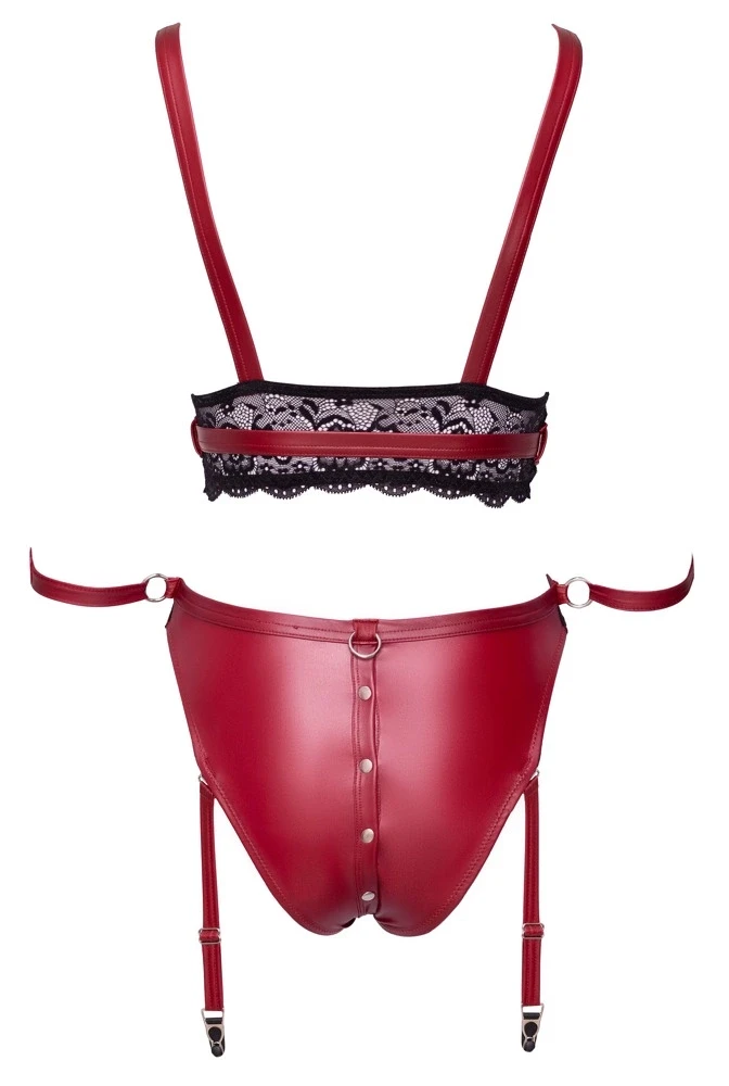 Cottelli Bondage braletės ir kelnaičių komplektas Bra Set Bondage XL