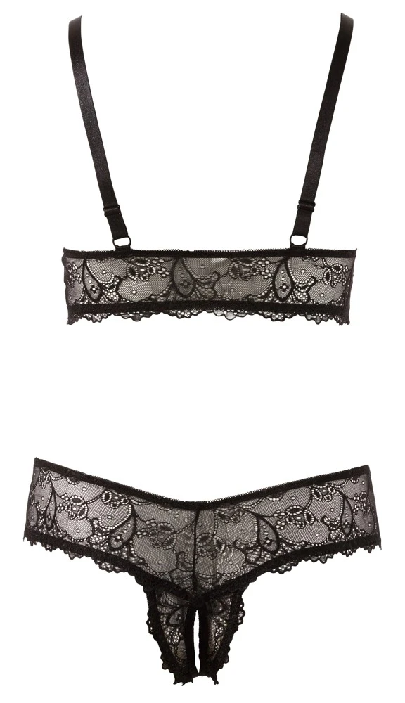 Cottelli Curves Bra and String juodas 4XL