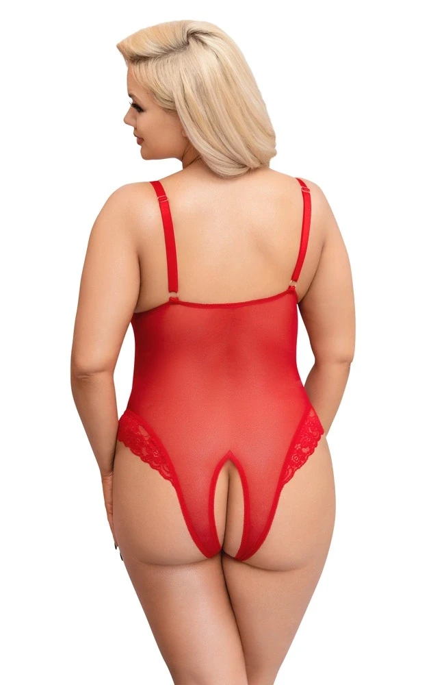 Cottelli Curves Body be tarpkojų raudona 2XL