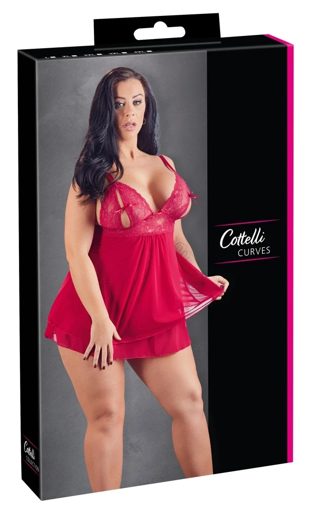 Cottelli Curves Babydoll raudona 2XL