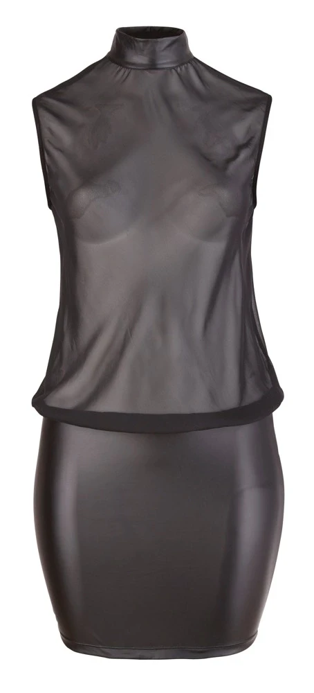 Cottelli Curves Dress transparent juodas 3XL
