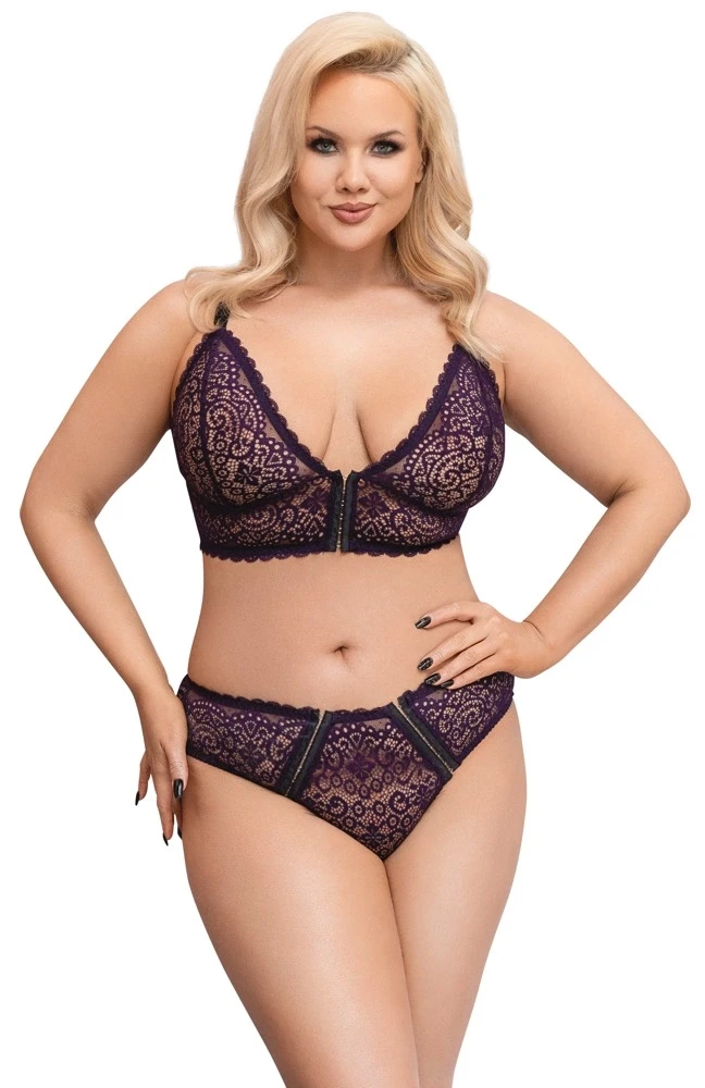 Cottelli Curves Bra Set violetinė 3XL