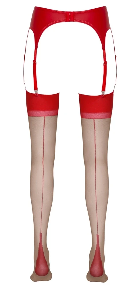 Cottelli Legwear Stockings skin/red 5