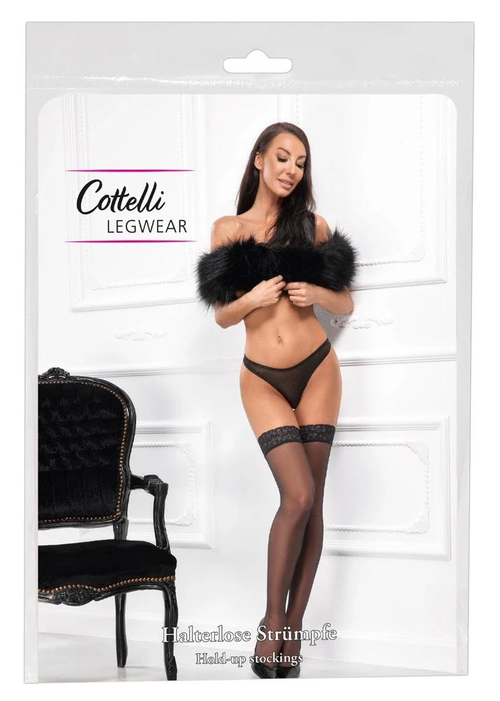 Cottelli Legwear Hold-up Stock juodas 5