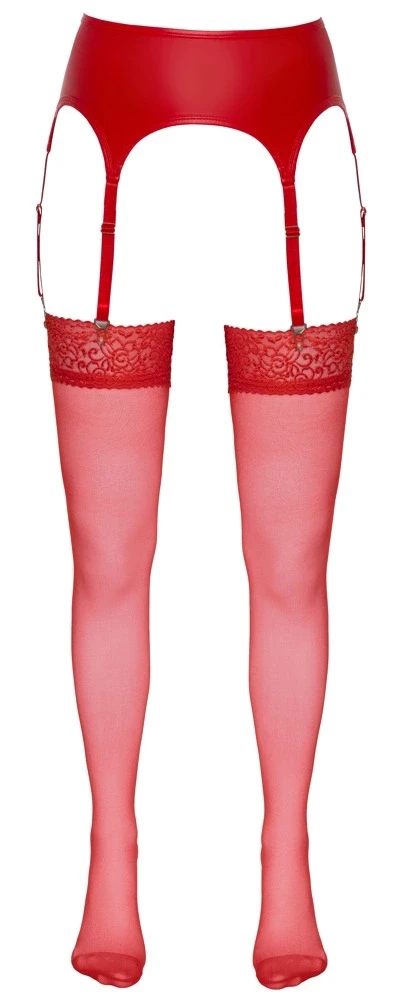 Cottelli Legwear Raudonos kojinės 5