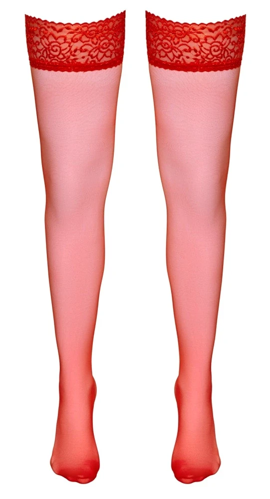 Cottelli Legwear Sulaikomos kojinės raudonos 3
