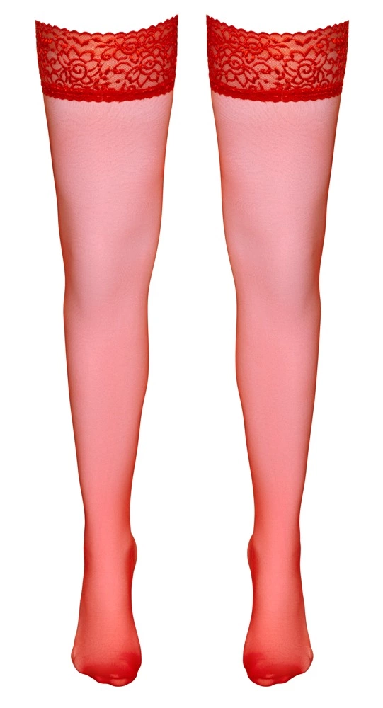 Cottelli Legwear Sulaikomos kojinės raudonos 5