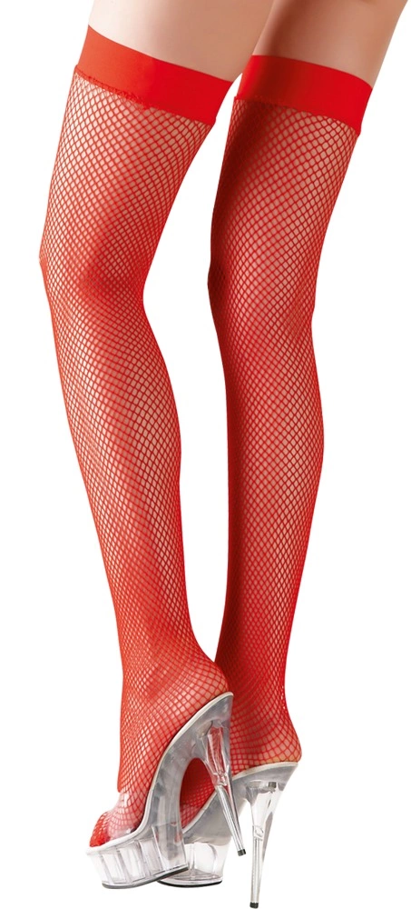 Cottelli Legwear Laikomos kojinės raudonos M