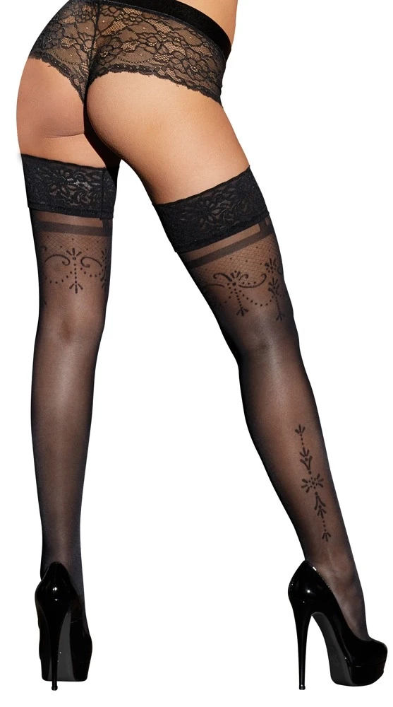 Cottelli Legwear Hold-up Stockings Juodas 2