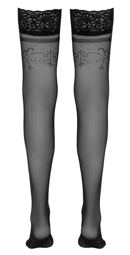 Cottelli Legwear Hold-up Stockings Juodas 5