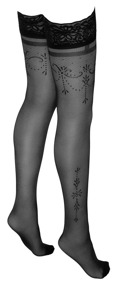 Cottelli Legwear Hold-up Stockings Juodas 5