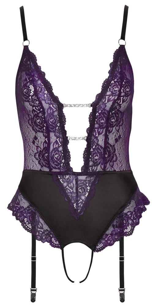Cottelli Body juodas/violetinė XL
