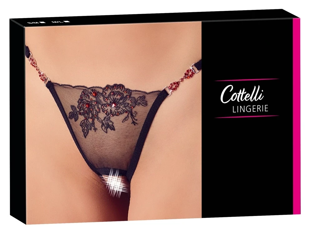 Cottelli String Raudona Gemstones M/L