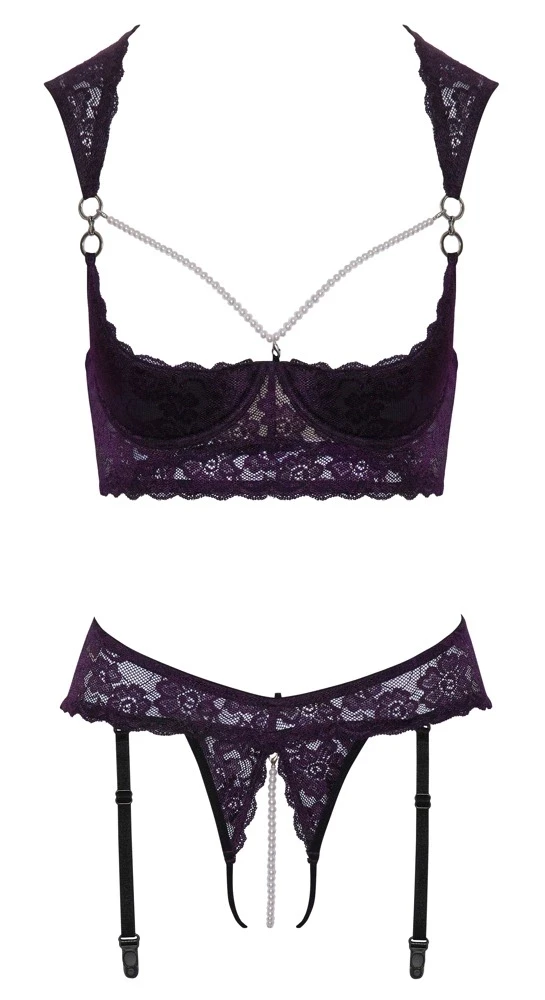 Cottelli Shelf Bra Set Violetinė 80B/M