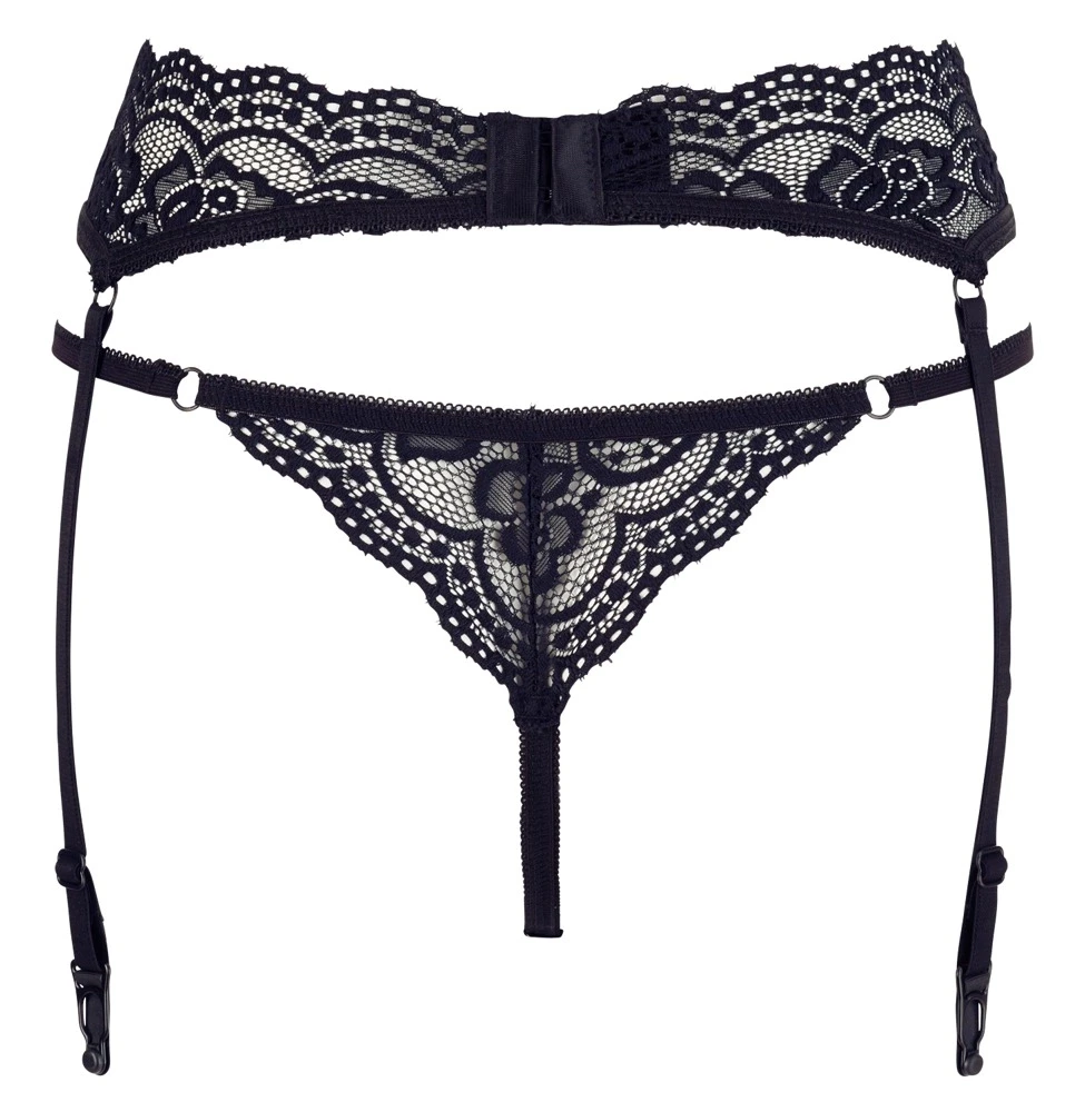 Cottelli String & Suspenders juodas L