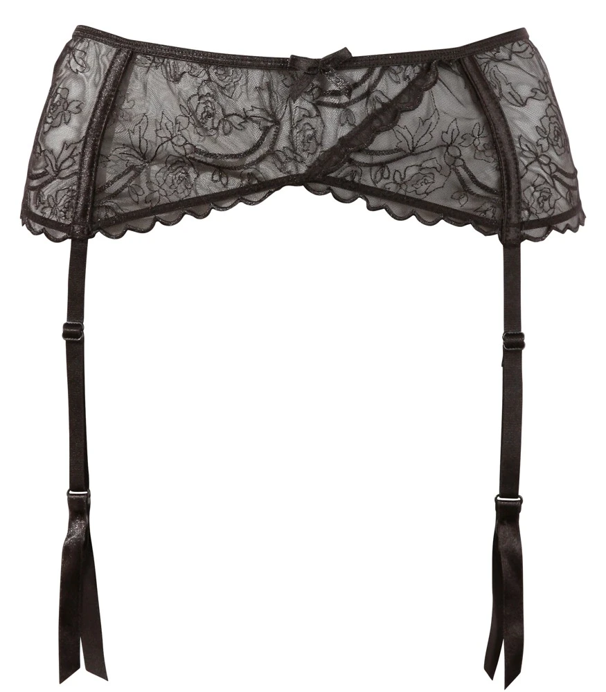 Cottelli Suspender Belt juodas XXL