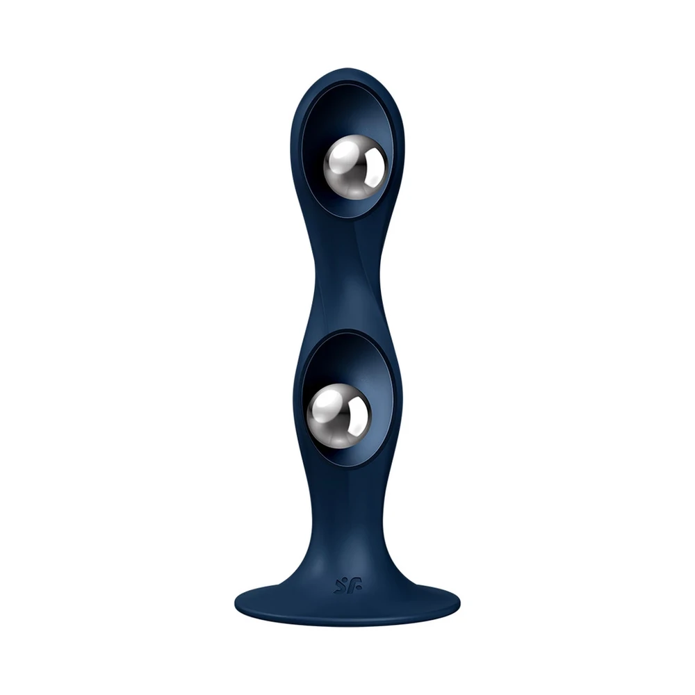 Satisfyer Double Ball-R mėlynas su metaliniais rutuliais