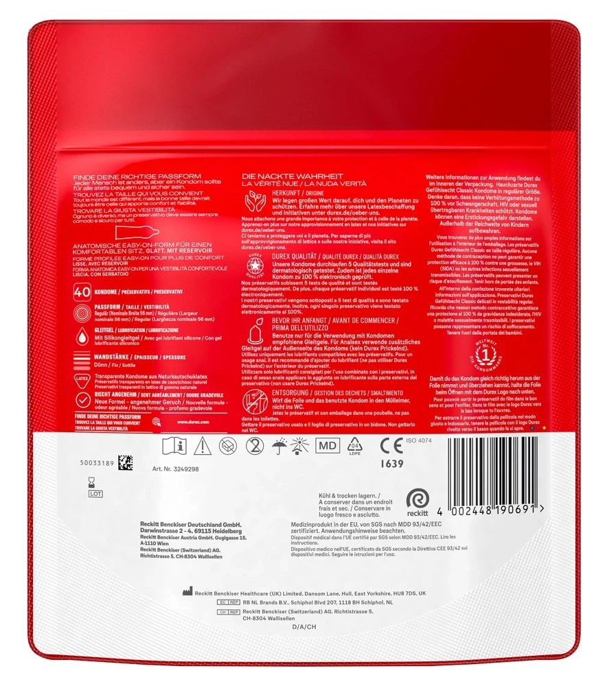 Durex Gefühlsecht Classic 8pcs