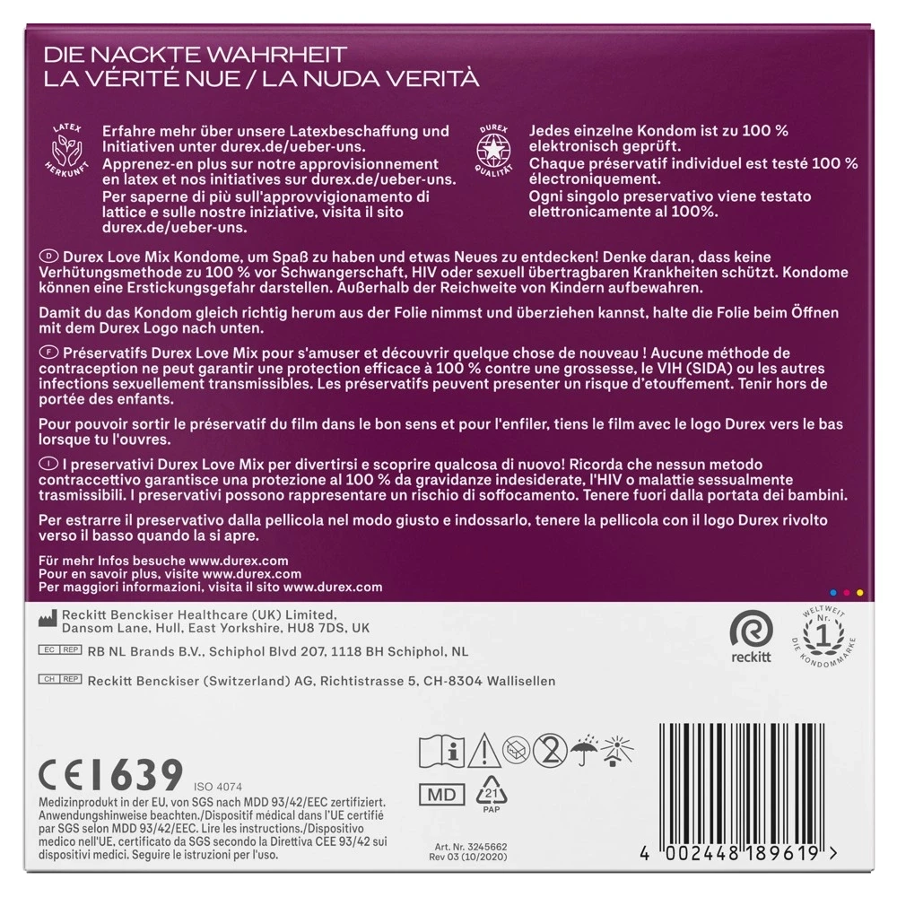 „Durex Love Mix“ pakuotė po 40 vnt