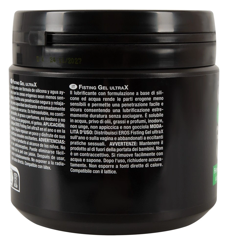 Eros Fisting Gel UltraX Silikono pagrindo lubrikantas, 500 ml