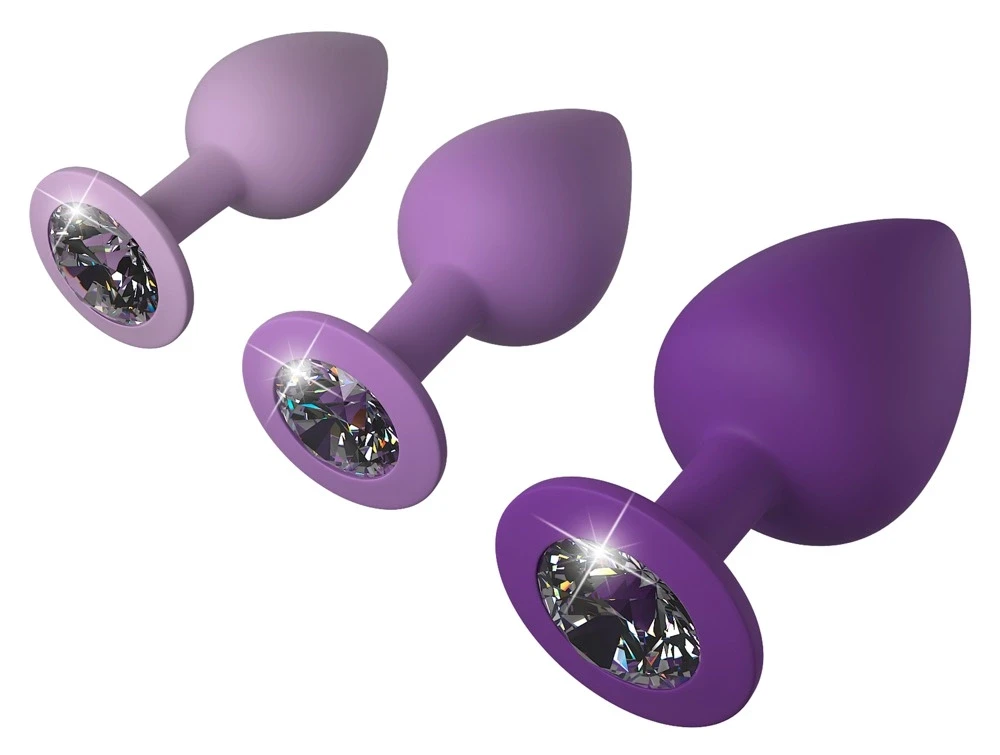 Analiniai kamščiai Her Little Gems violetiniai