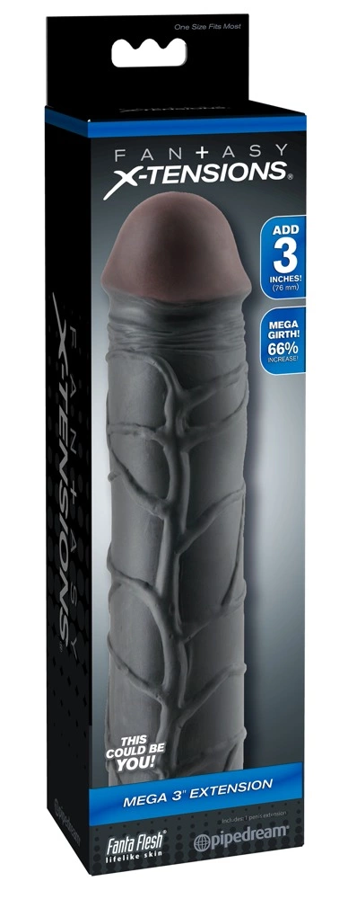 Pipedream Dark FXT Mega 3" tamsus prailginimas