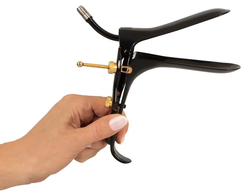 Fetish Collection Speculum w Air&Liquid Tube Gol