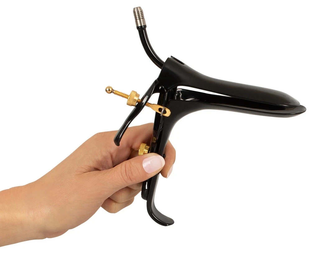 Fetish Collection Speculum w Air&Liquid Tube Gol