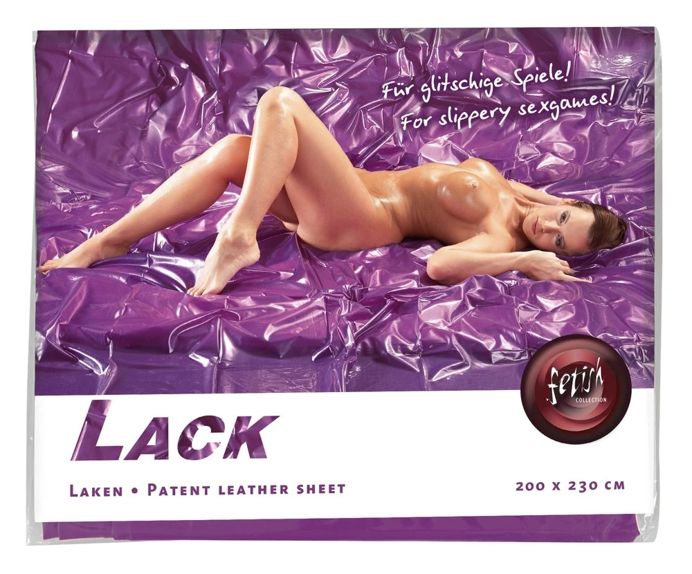 Violetinė vinilinė paklodė pakuotė