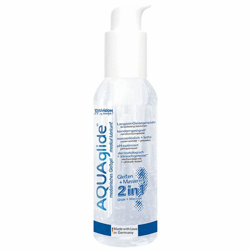 Joydivision Aquaglide „Joydivison *AQUAglide 2 in 1“ lubrikantas ir masažo gelis, 125 ml.