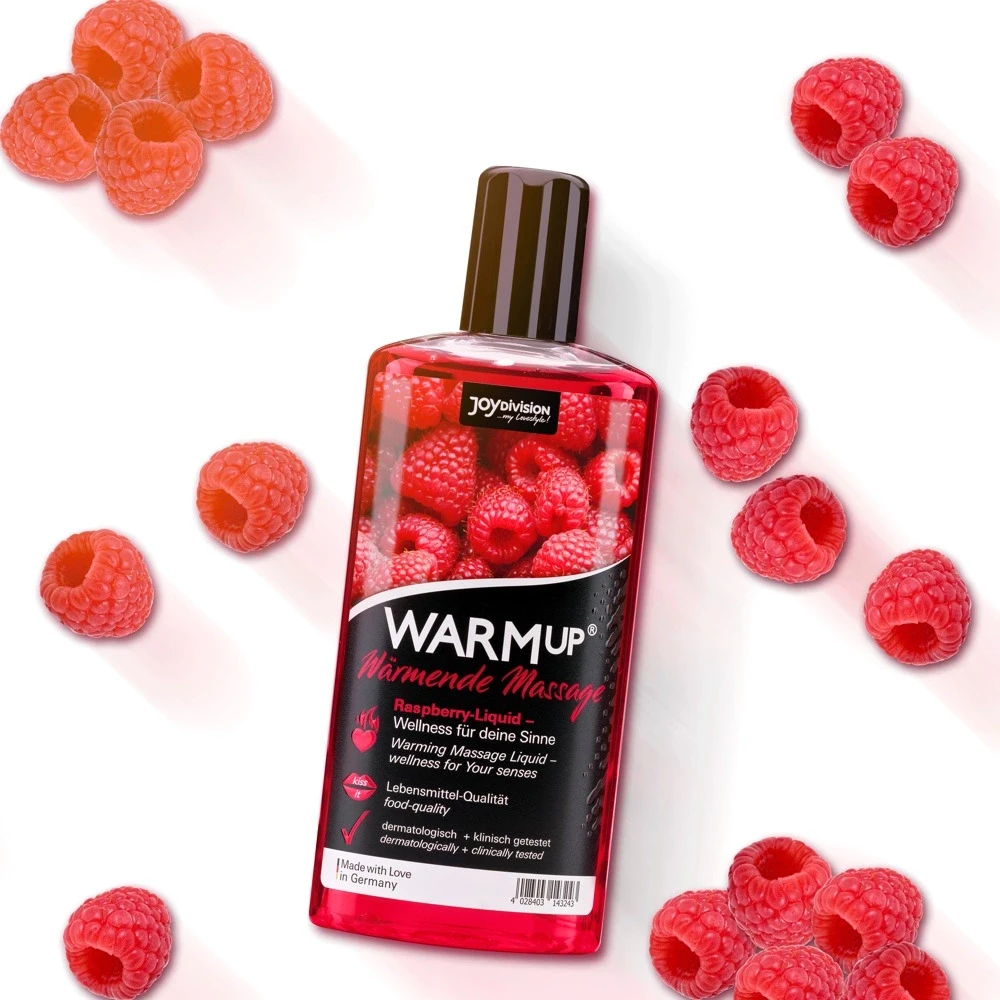 Joydivision Raspberry WARMup aviečių skonio balzamas 150 ml