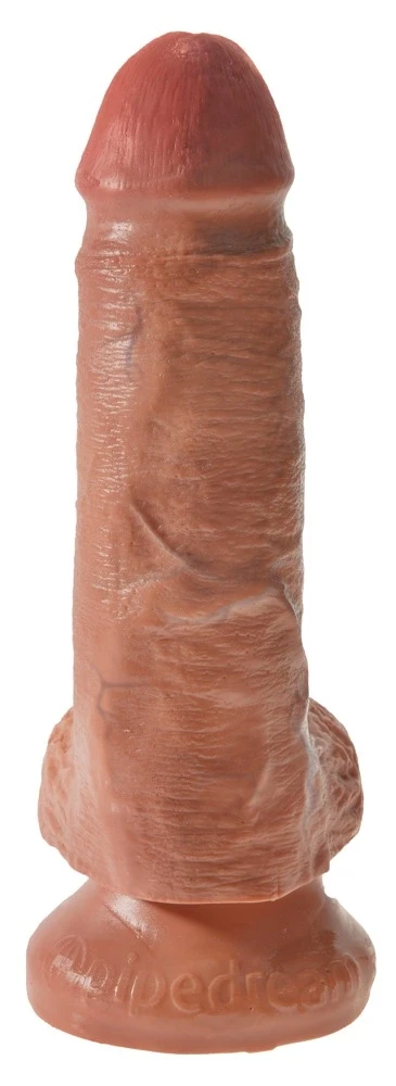 Pipedream King Cock 7" varpa su kiaušiniais, ruda