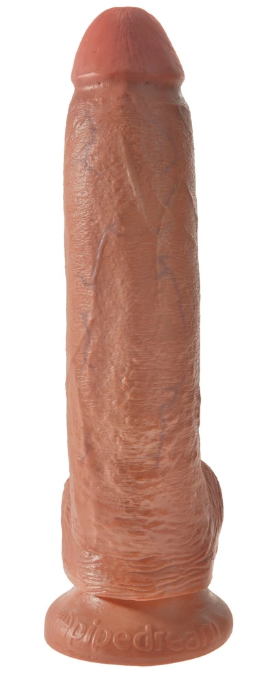 Pipedream King Cock 9 colių rutuliai Tan