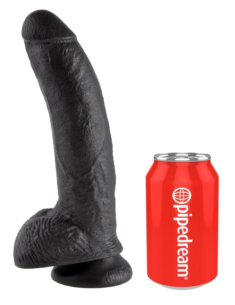 King Cock Dark KC 9" varpa su kiaušiniais, tamsi