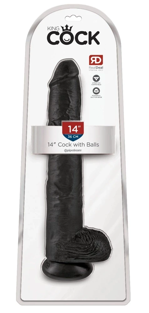 Pipedream King Cock 14" varpa su kamuoliukais, tamsiai mėlyna
