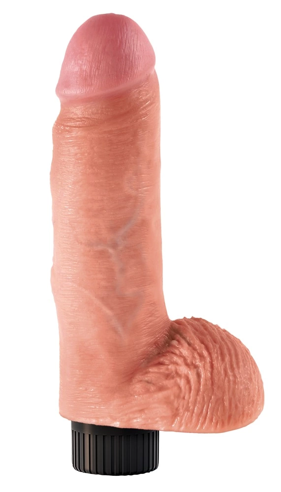 Pipedream „King Cock“ 7 colių vibruojantis masturbatorius su kamuoliukais