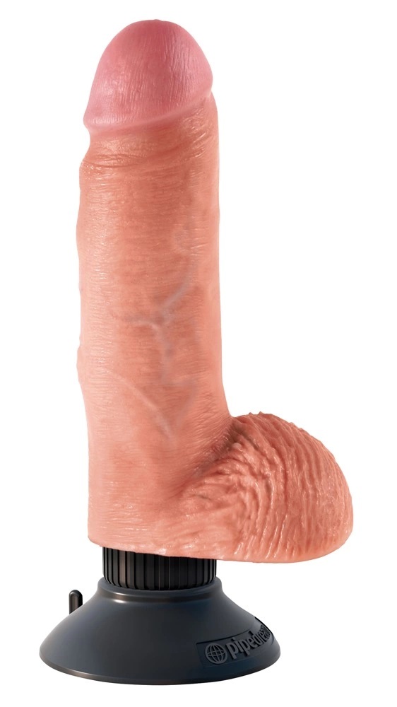 Pipedream „King Cock“ 7 colių vibruojantis masturbatorius su kamuoliukais