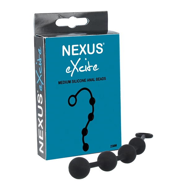 Nexus - Excite Medium Silicone Anal Beads Juodas
