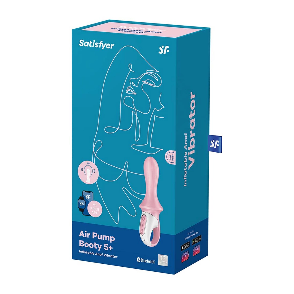 Satisfyer Air Pump Booty 5+ Rosa siurblio vibratorius