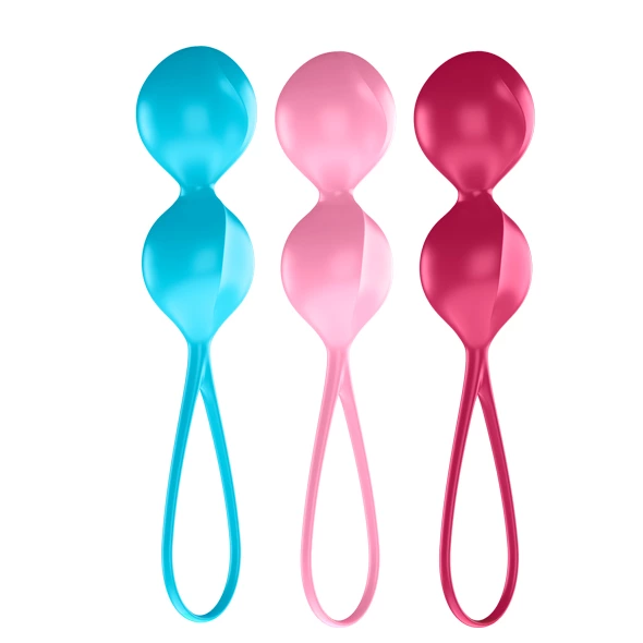 Geisha kamuoliukų rinkinys „Satisfyer V Balls“ (3 vnt. rinkinys)
