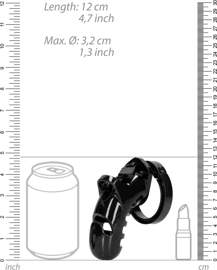 Mancage By Shots 26 modelis – Skaistybės narvas – 4,5'' / 11,5 cm – juodas