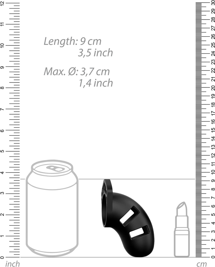 Mancage By Shots 20 modelis – skaistumas – 3,5""" – silikoninis gaidžio narvas – juodas